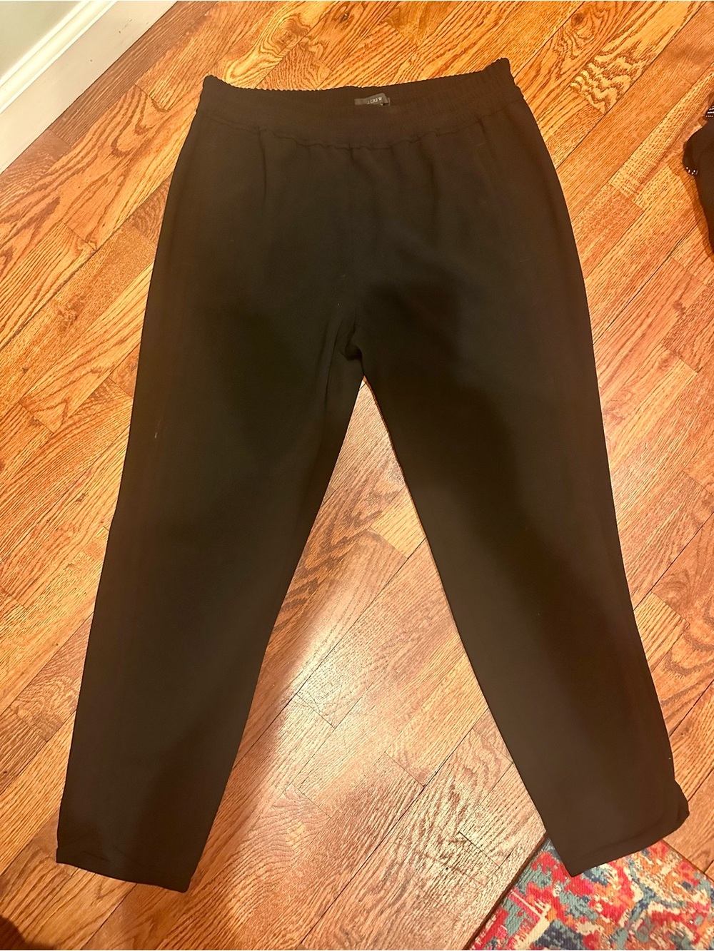 J. Crew Black Cropped Ponte Pull-On Pants